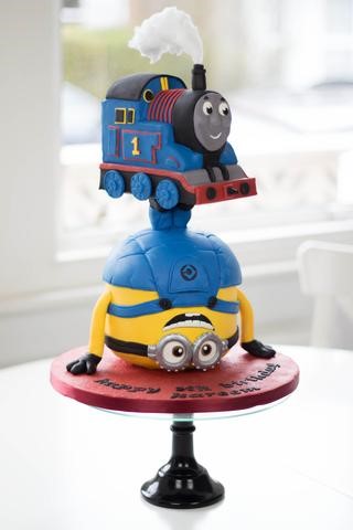 Thomas the Tank Engine and Minion Cake