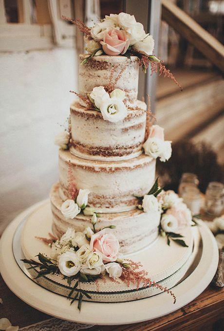 Semi Naked Wedding Cake My Baker