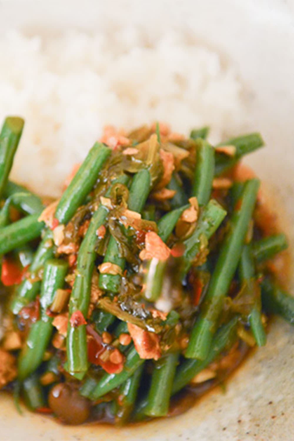 Sichuan Style Greens With Minced Pork