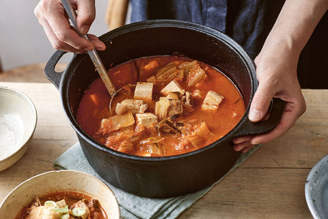 Kimchi stew with pork belly