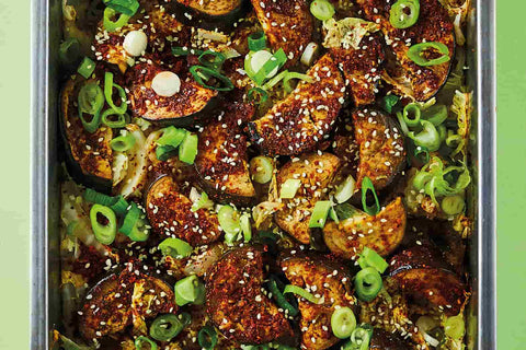 Rukmini Iyer's Korean-Style Aubergines With Spring Onions & Sesame Rice