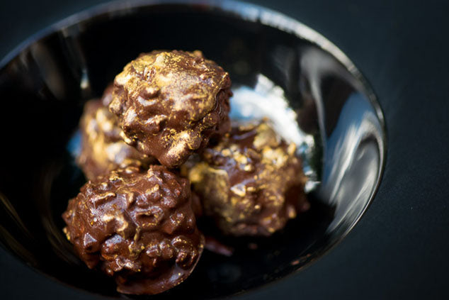 Dark chocolate ice cream petit fours