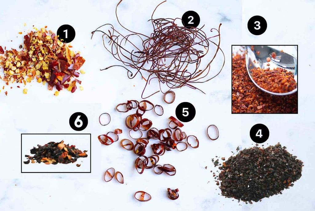 different chilli flakes from around the world