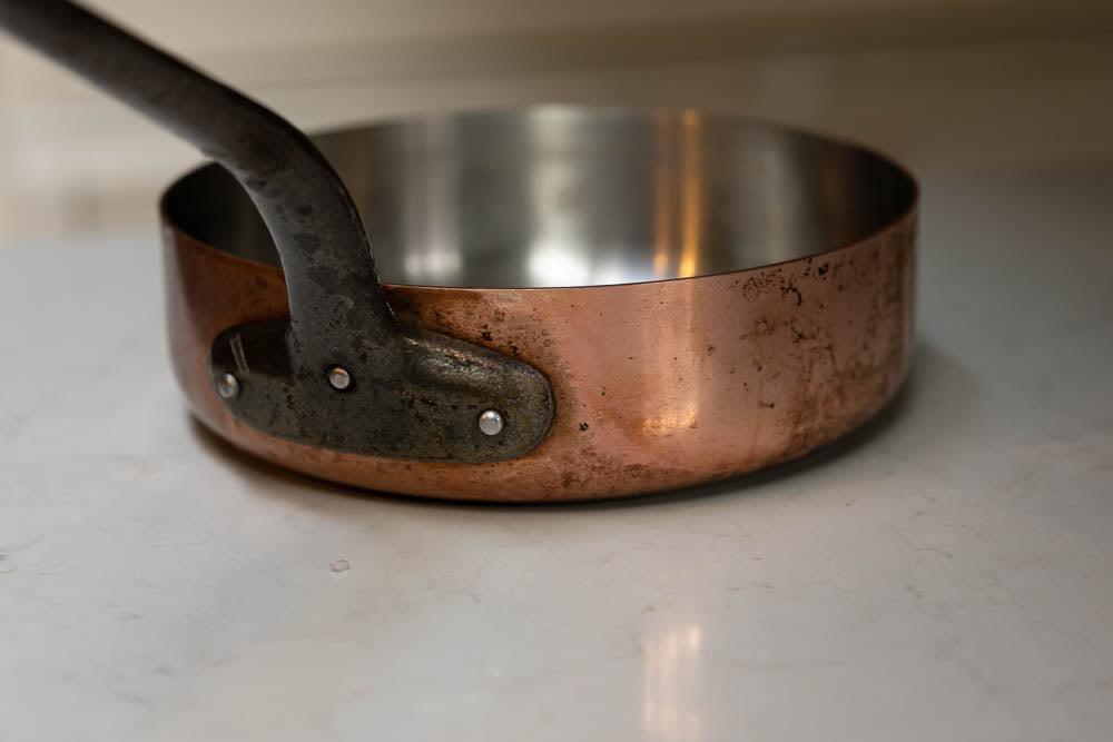 after cleaning copper pan