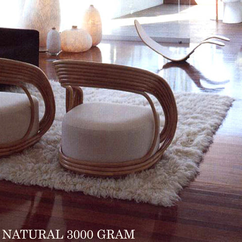 Natural flokati rug