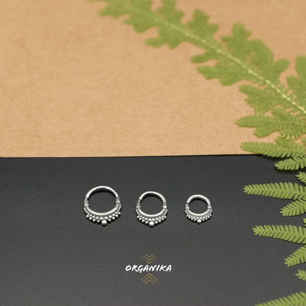 Septum Ring 1.2 mm (16g) - Silver 9.25 - S - M | Organika Tribal