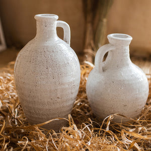 Carved Floral Vase in White – RusticReach