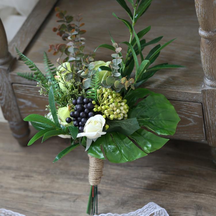 Wedding Bouquet Rustic Country Berry Bridesmaid Bouquet 13 8 Tall