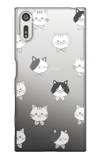 猫たち クリアケース ハード For Xperia Xz おしゃれなスマホケース専門店 Caseplay Jam