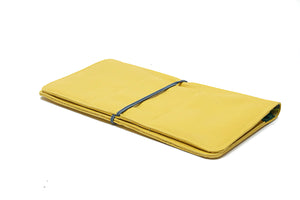 checkbook wallet long leather yellow