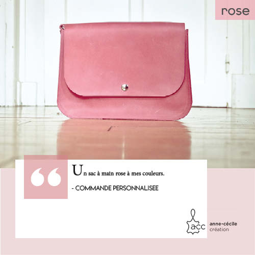 sac à main rose en cuir