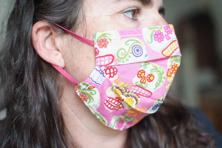 masque en tissu avec élastique