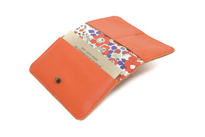 Orange flat leather Wallet