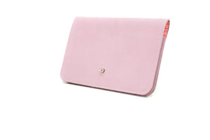 Wallet pink leather women