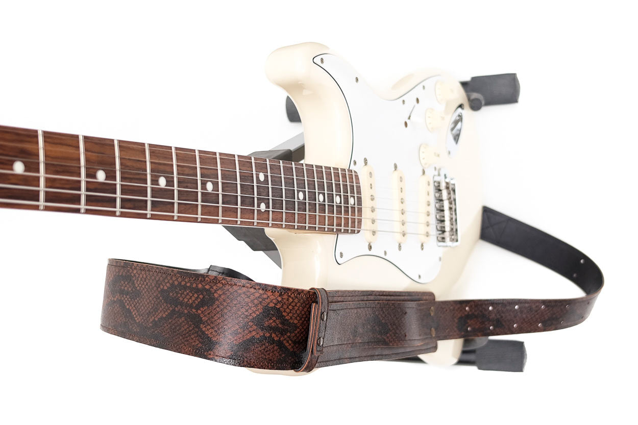 Guitar strap leather