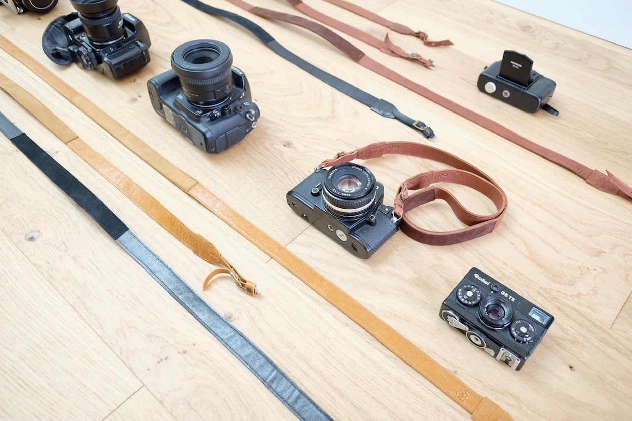 Herwey Accessoire de photographie universel réglable en cuir PU pour  appareil photo, ceinture pour bandoulière, bandoulière pour appareil photo  
