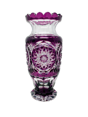 Crystal vase purple