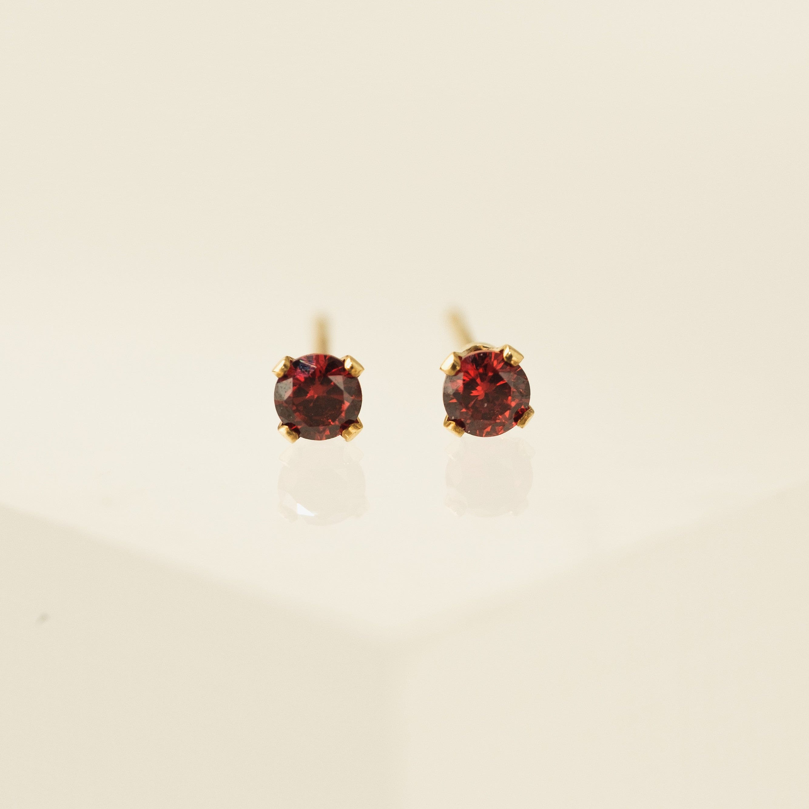 Image of January Birthstone Gold-Filled Stud Earrings