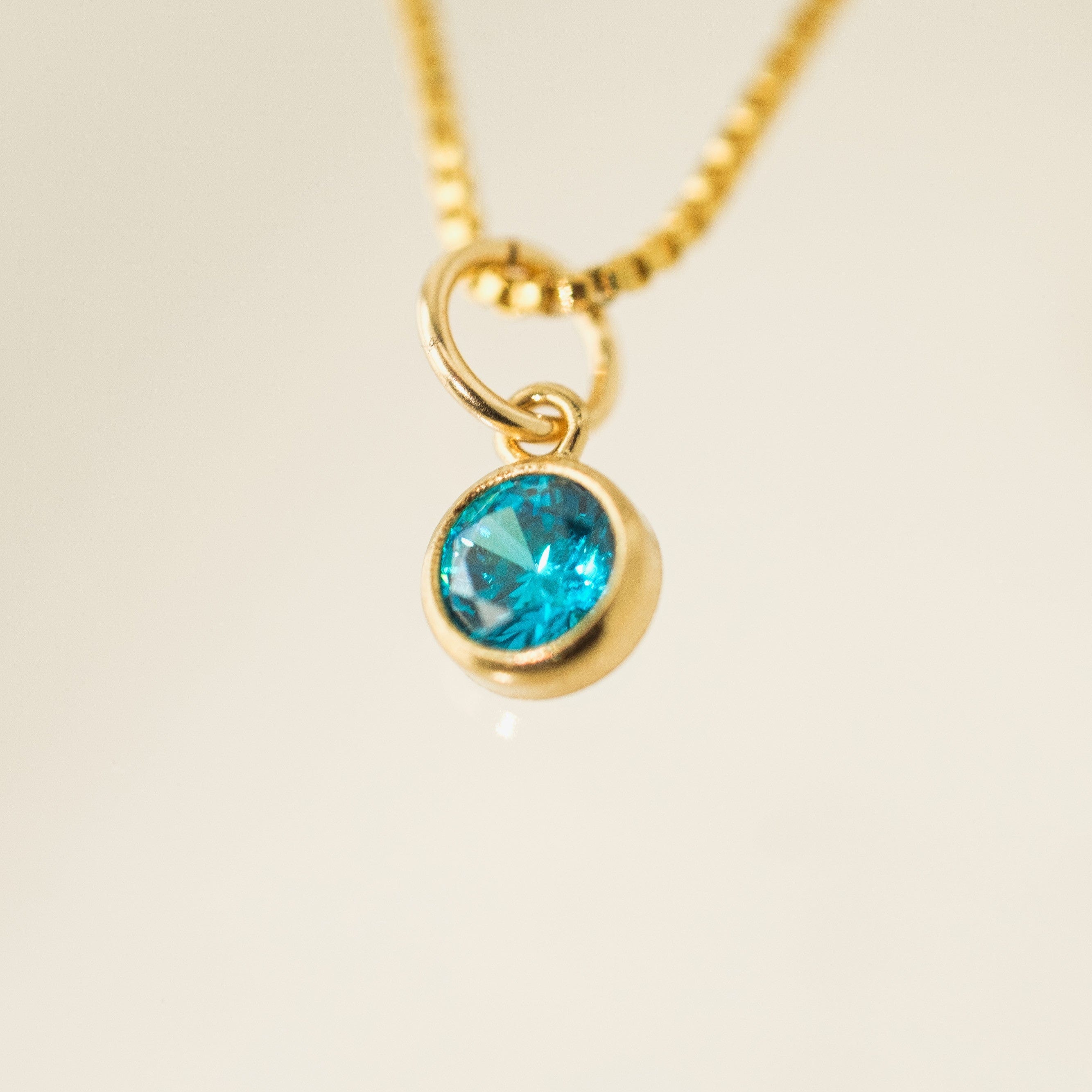 Image of September Birthstone Gold-Filled Necklace