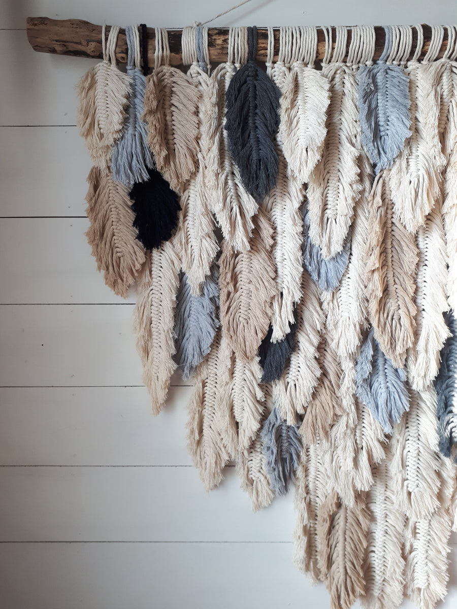 Macrame Feather Wall Hanging - Little Knotty Farmhouse