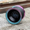 C3yoyodesign Laevateinn YoYo, Black w/ Light Blue/Pink fade rims, instagram photo