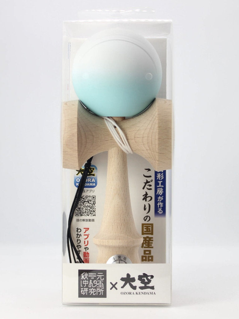 Ozora REShape3 Kendama, Akimoto model - Matte White and Light Blue