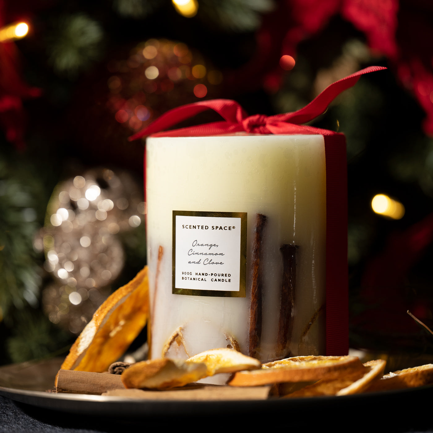 christmas botanical Candle