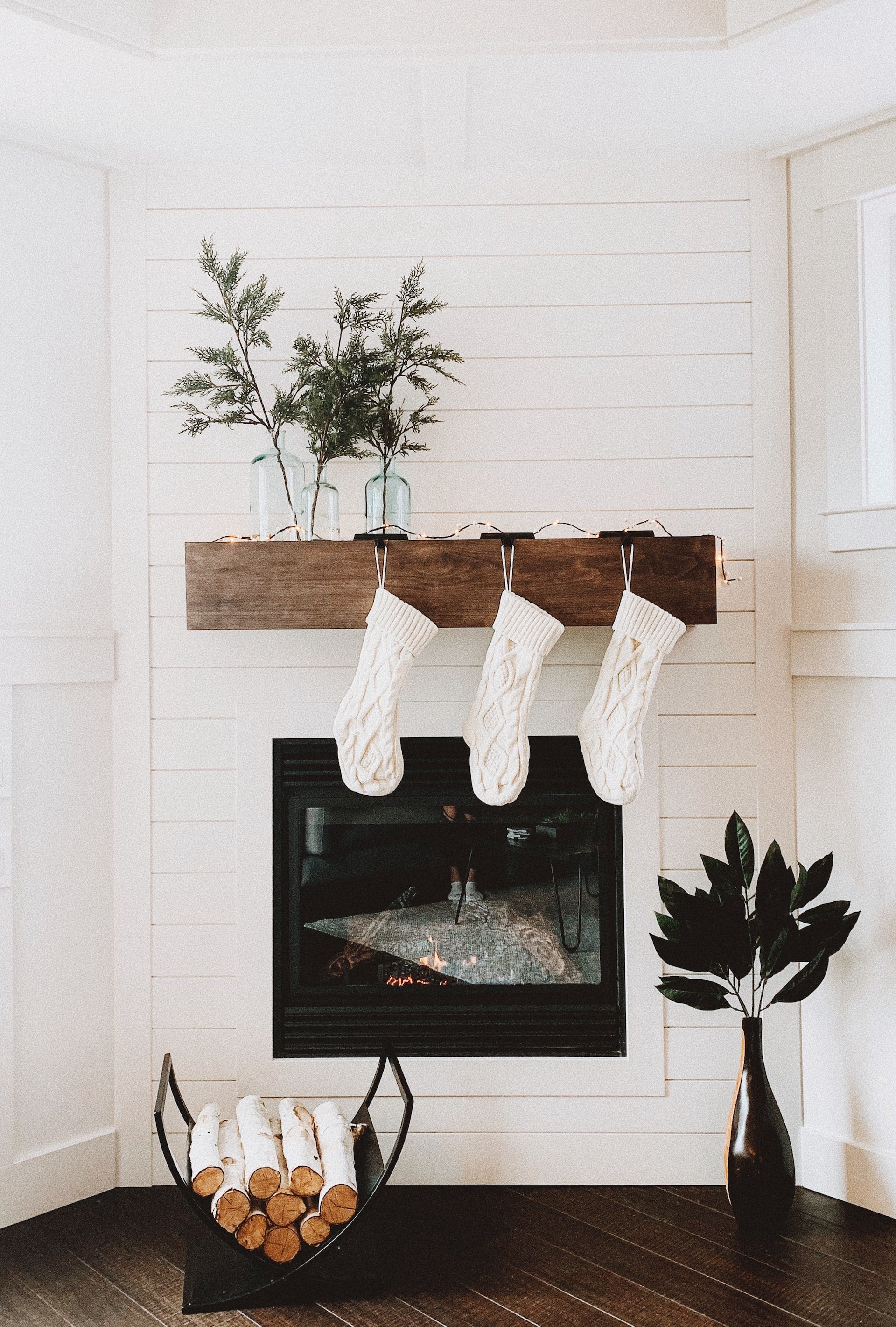stockings above fireplace