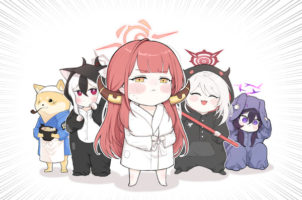 devil, rabbit, cat kigurumi onesie