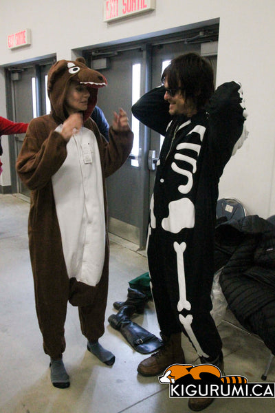 Norman Reedus in his full skeleton kigurumi