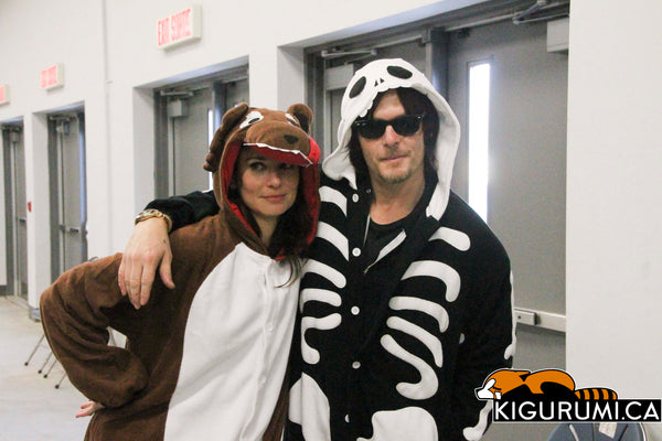 Norman Reedus in his full skeleton kigurumi