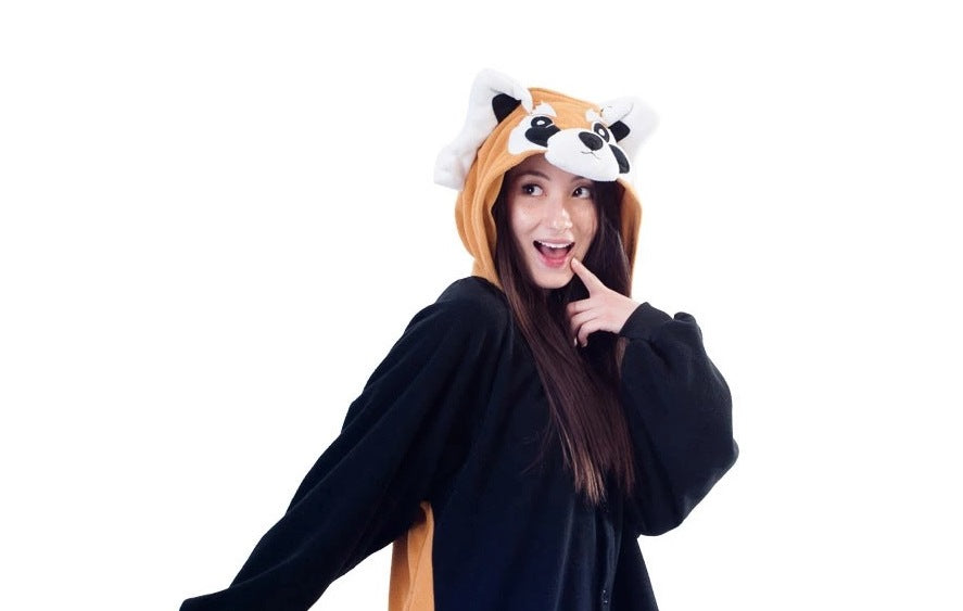 red panda kigurumi photoshoot