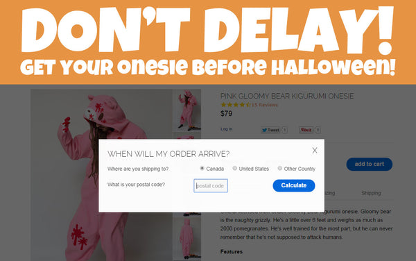 don't delay get your kigurumi before haloween