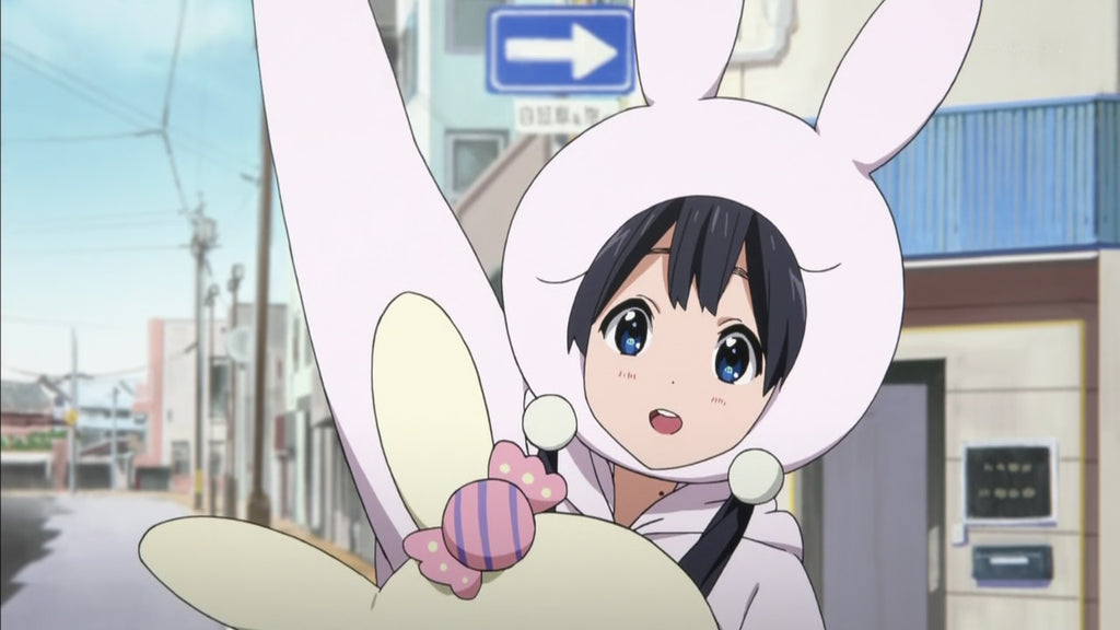 rabbit kigurumi saying goodbye