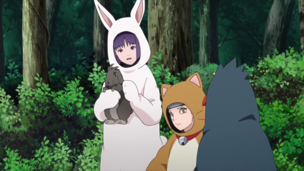 rabbit kigurumi holding a rabbit