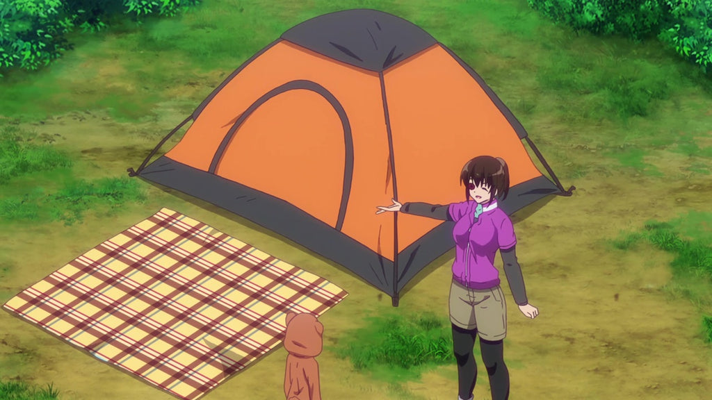 bear kigurumi camping with her friend
