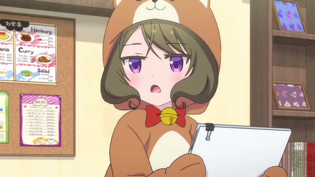 animal kigurumi holding a book