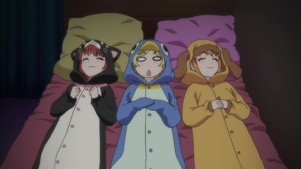 animal kigurumi sleep over with her friends