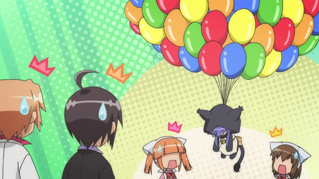 animal kigurumi in the air tide with balloons