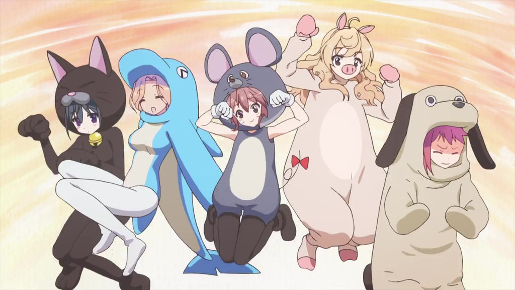 animal kigurumi posting for a picture