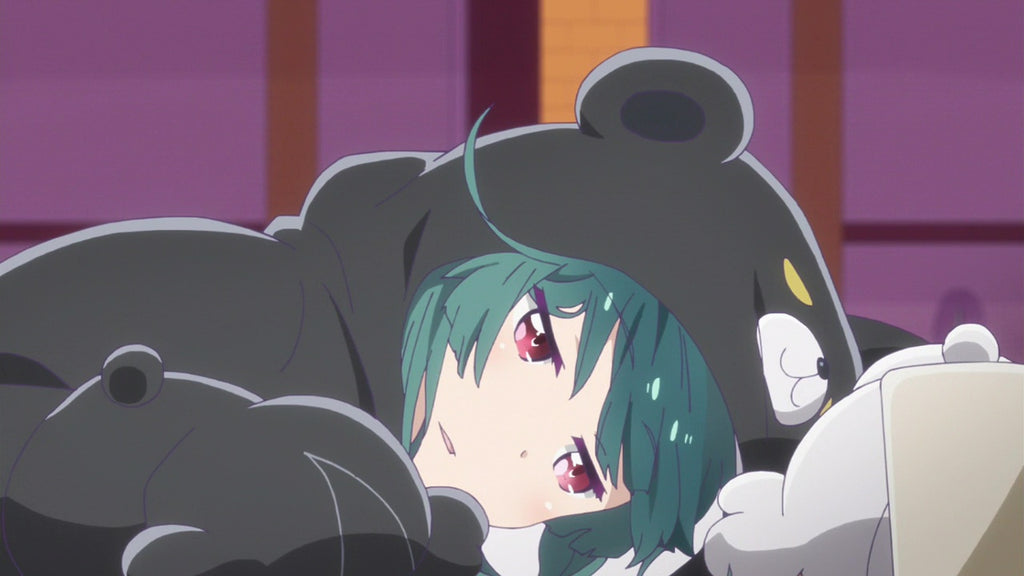 bear kigurumi falling asleep