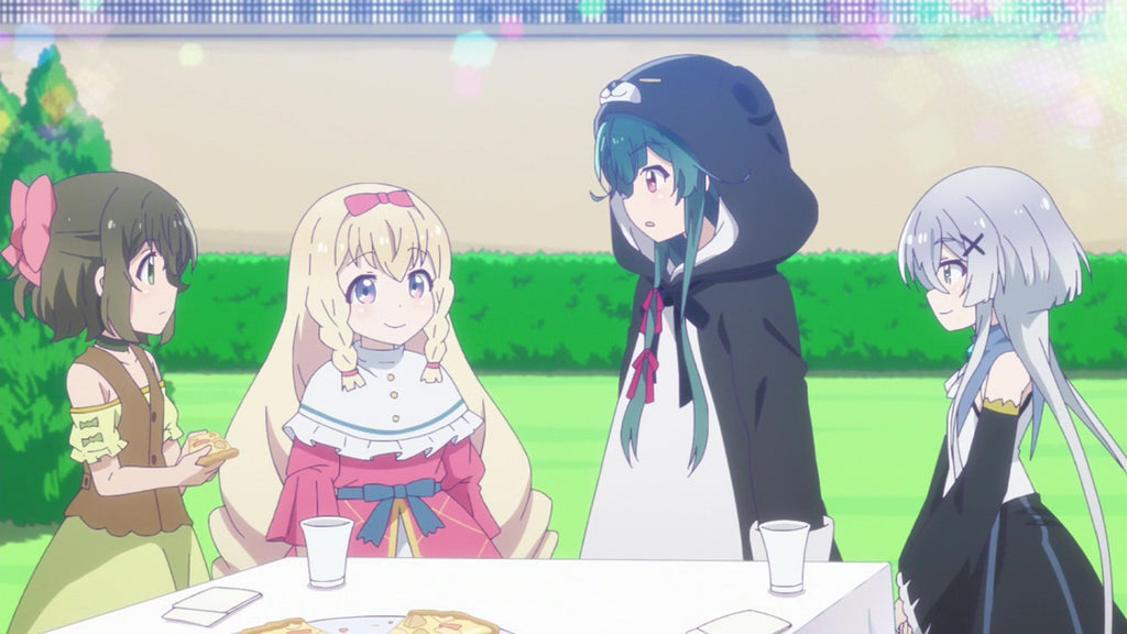 bear kigurumi talking to her friends