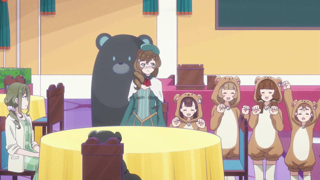 animal kigurumi sitting in the table