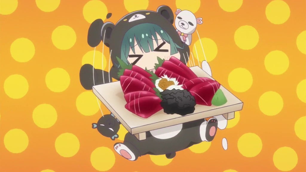 animal kigurumi eating her food