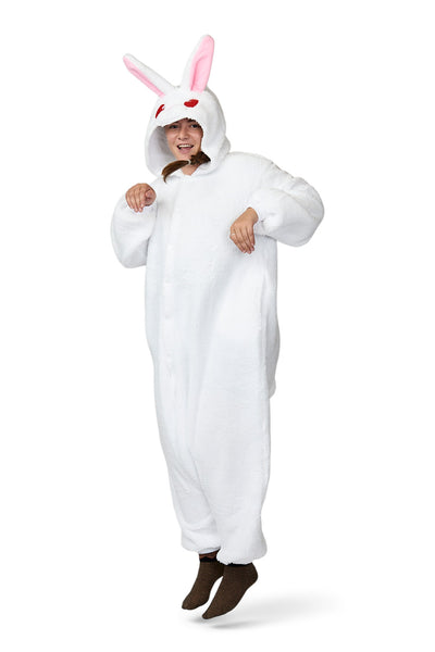 fluffy rabbit kigurumi onesie