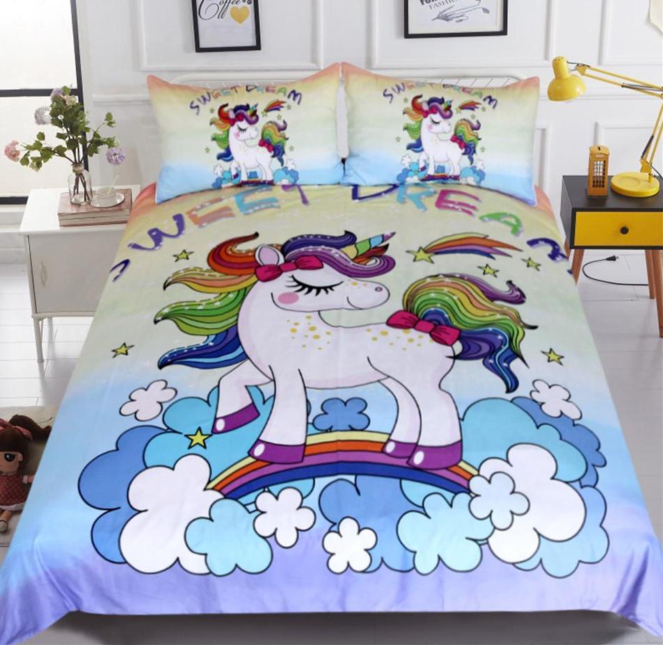 rainbow unicorn bedding