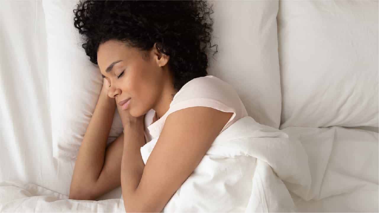 Woman sleeping soundly