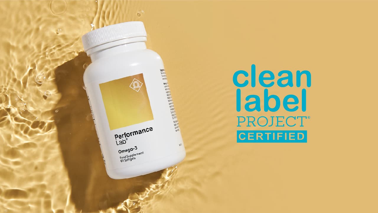 Performance Lab Omega-3 is third-party tested and validated by Clean Label Project™