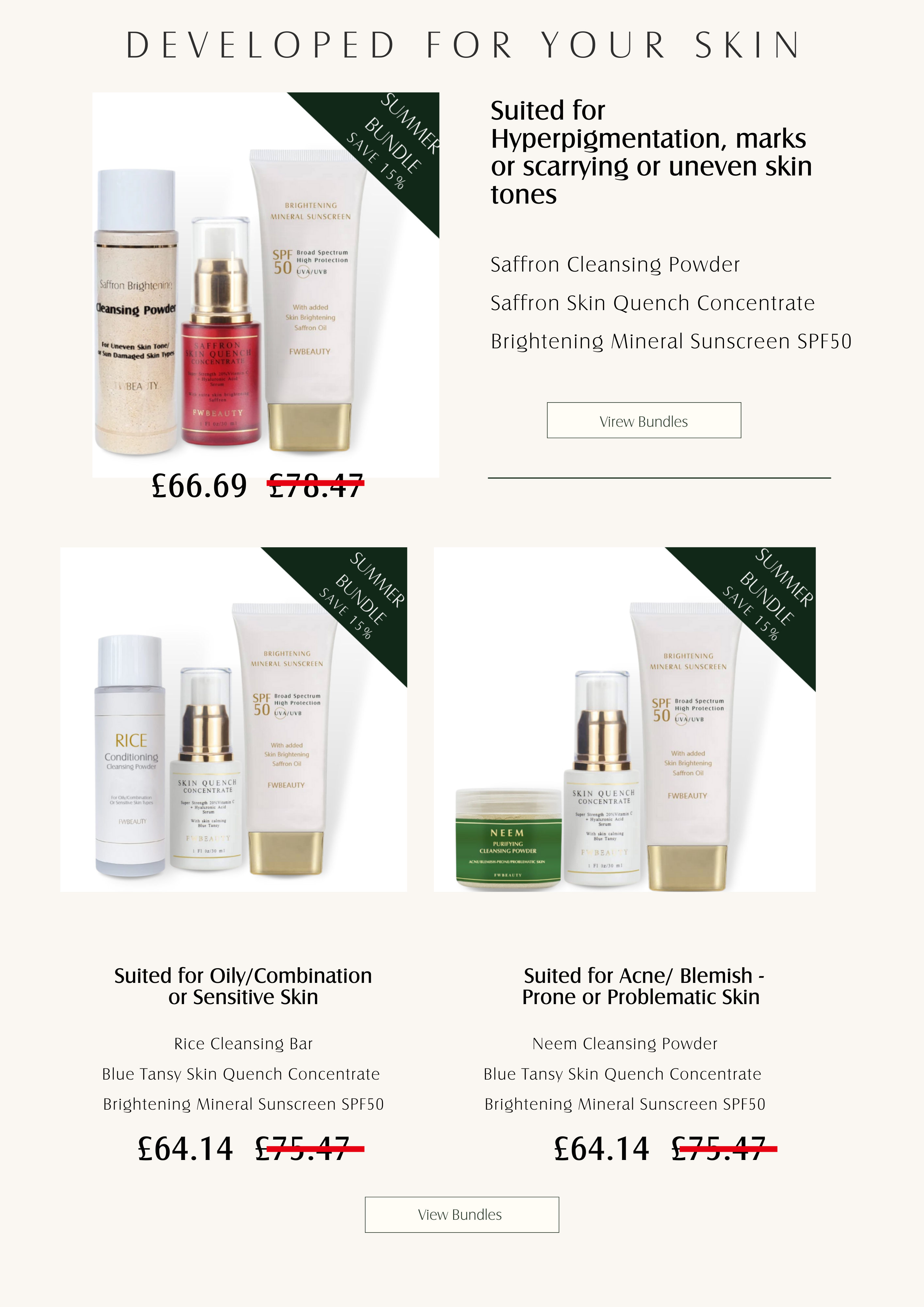 FWBEAUTY Multi-purpose Summer skincare Set