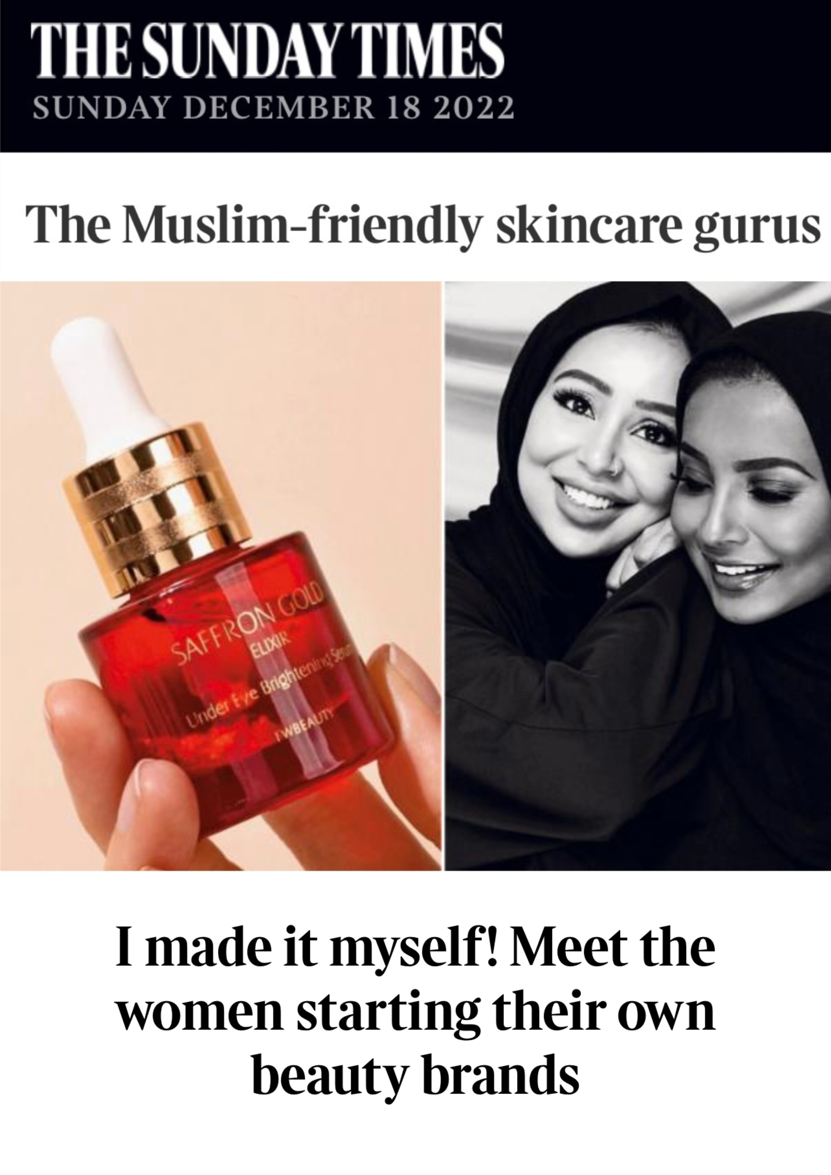 Sunday times fwbeauty